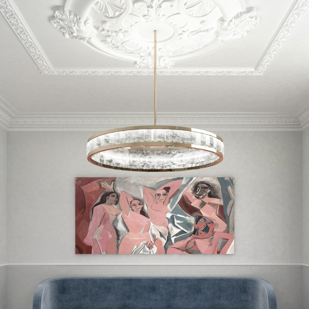 Rock Crystal Concorde Chandelier - Merlin Lamps