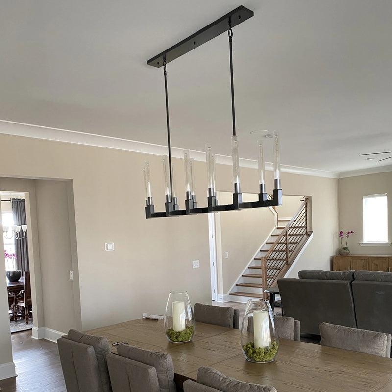 Chantelle Glass Linear Chandelier 67"