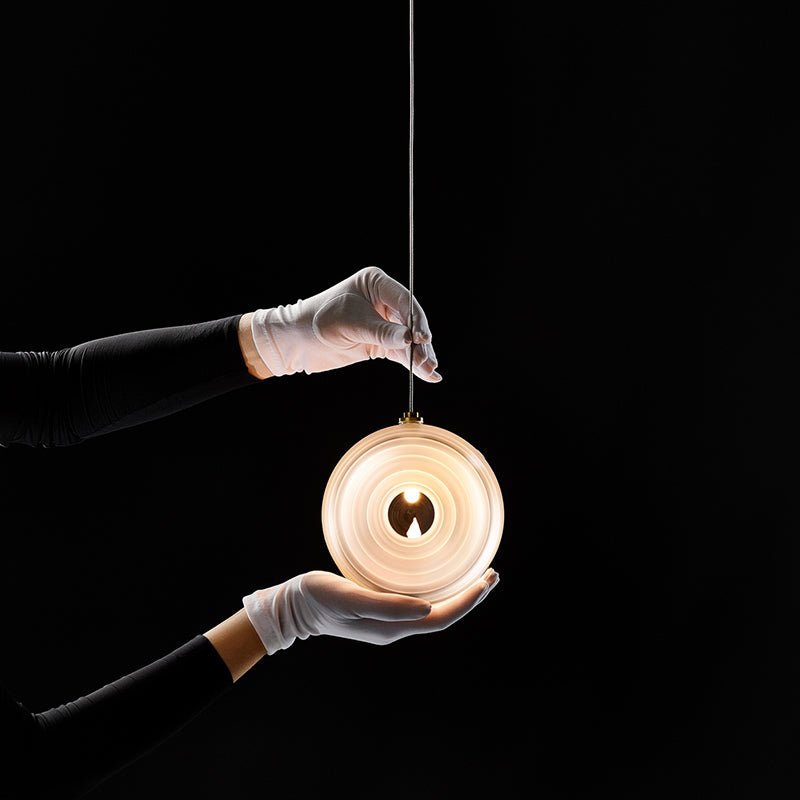 Cosmic Sphere Cascade Glass Chandelier