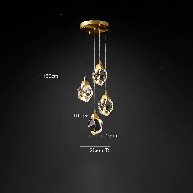 JC Nicole Crystal Multi-Lights Pendant