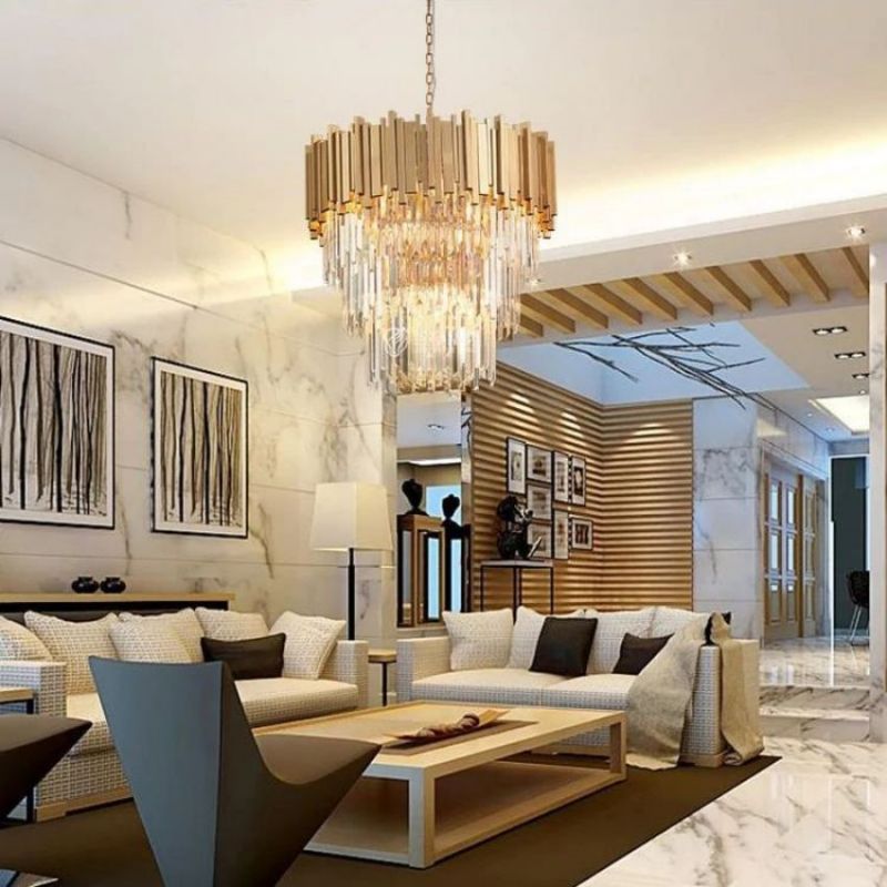Henri Crystal Round Chandelier