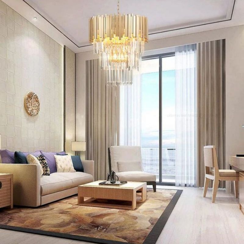 Henri Crystal Round Chandelier