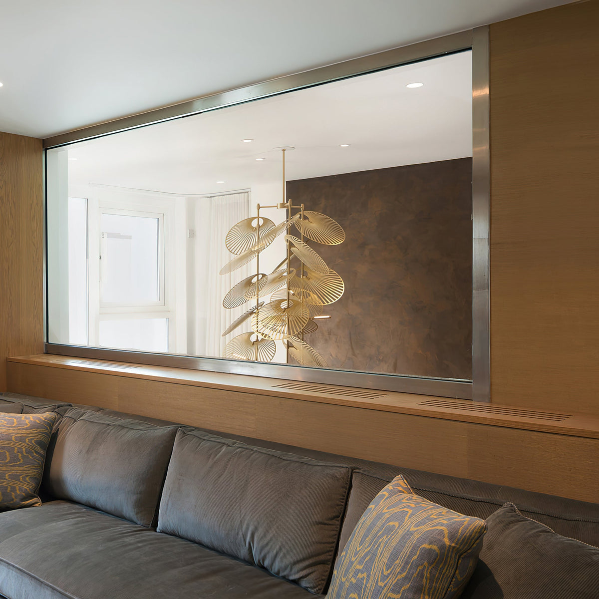 Cattail Leaf Meteor Shower Spiral Chandelier