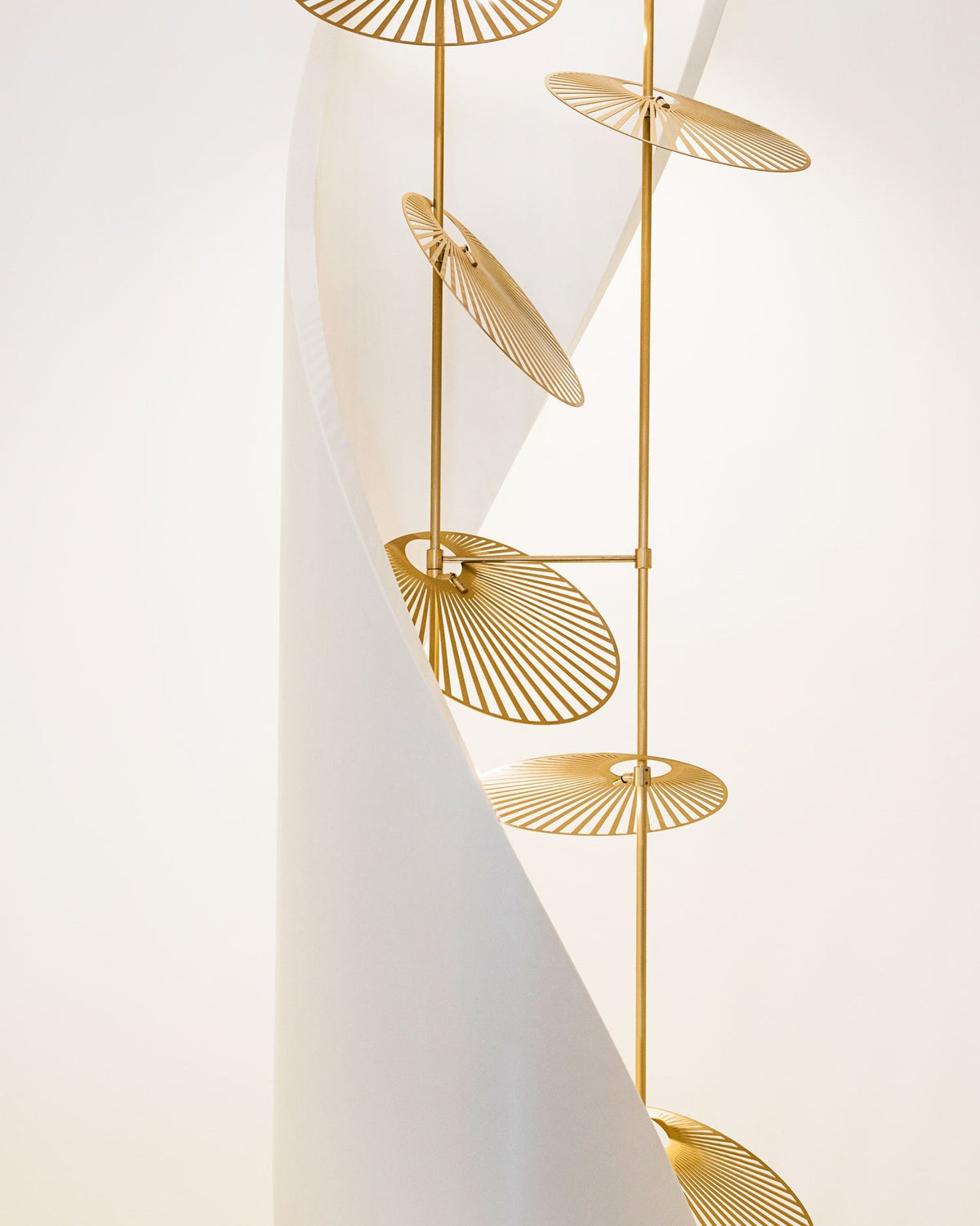 Cattail Leaf Meteor Shower Spiral Chandelier
