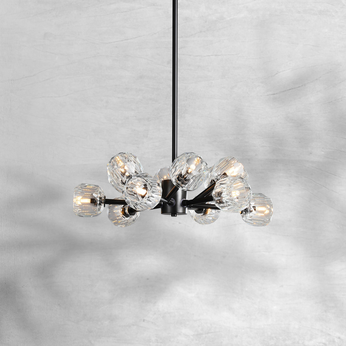 Bruma Glass Round Chandelier 24"36"48"60"72"