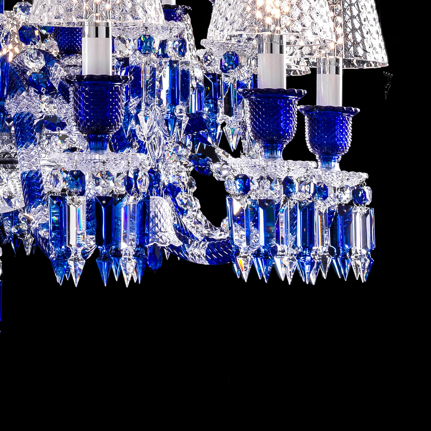JC Bastian Blue Crystal Chandelier