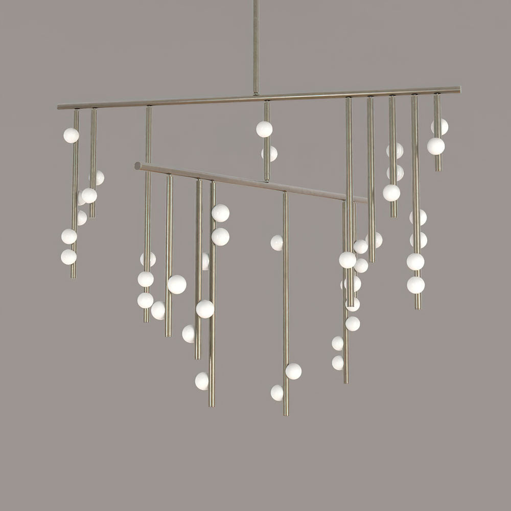 Soren Brass Glass Drop Chandelier