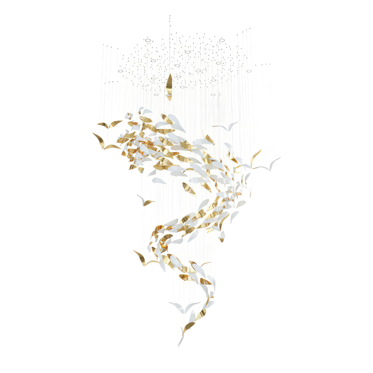 Bennett Meteor Shower Crystal Spiral Chandelier