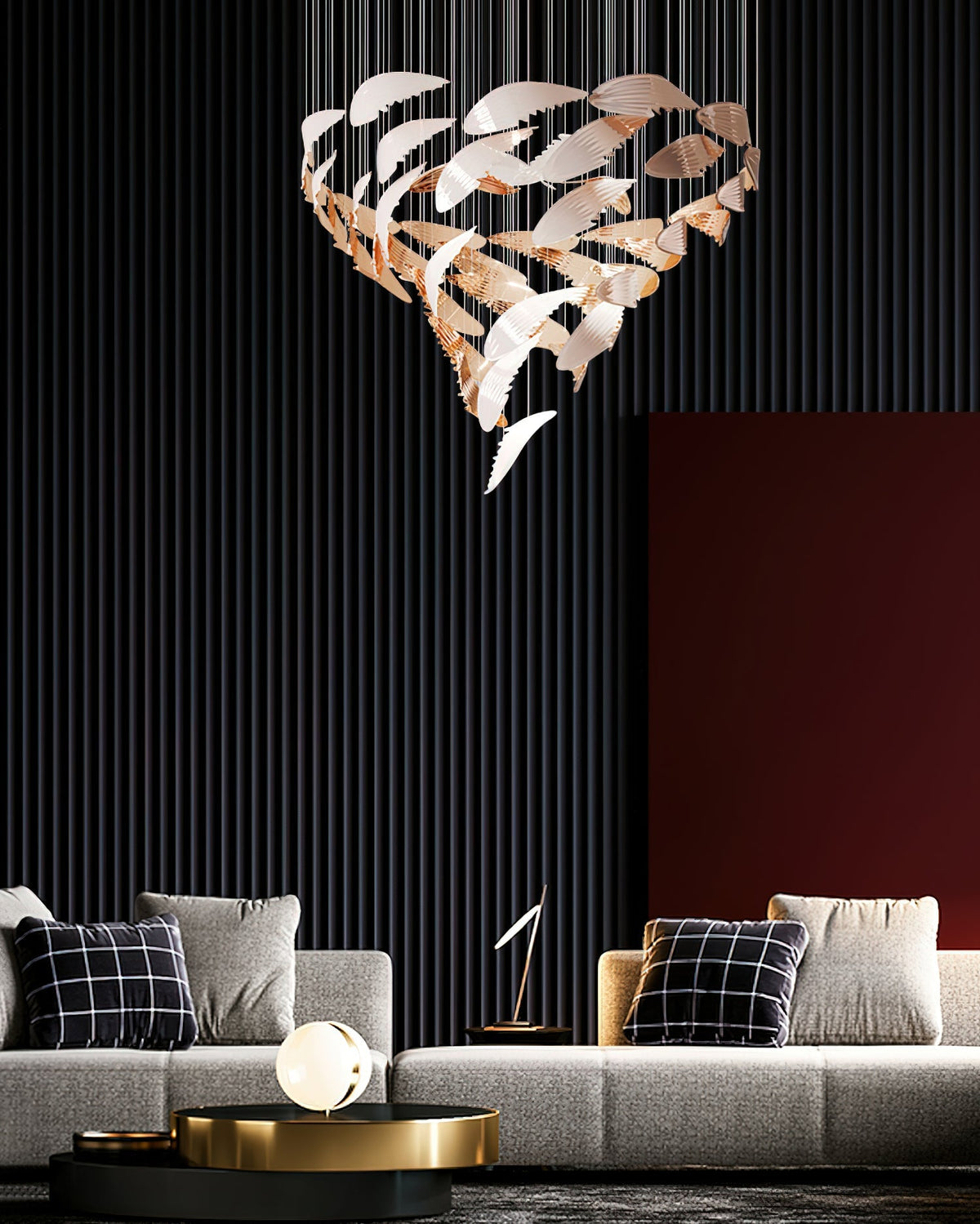 Bennett Meteor Shower Crystal Spiral Chandelier