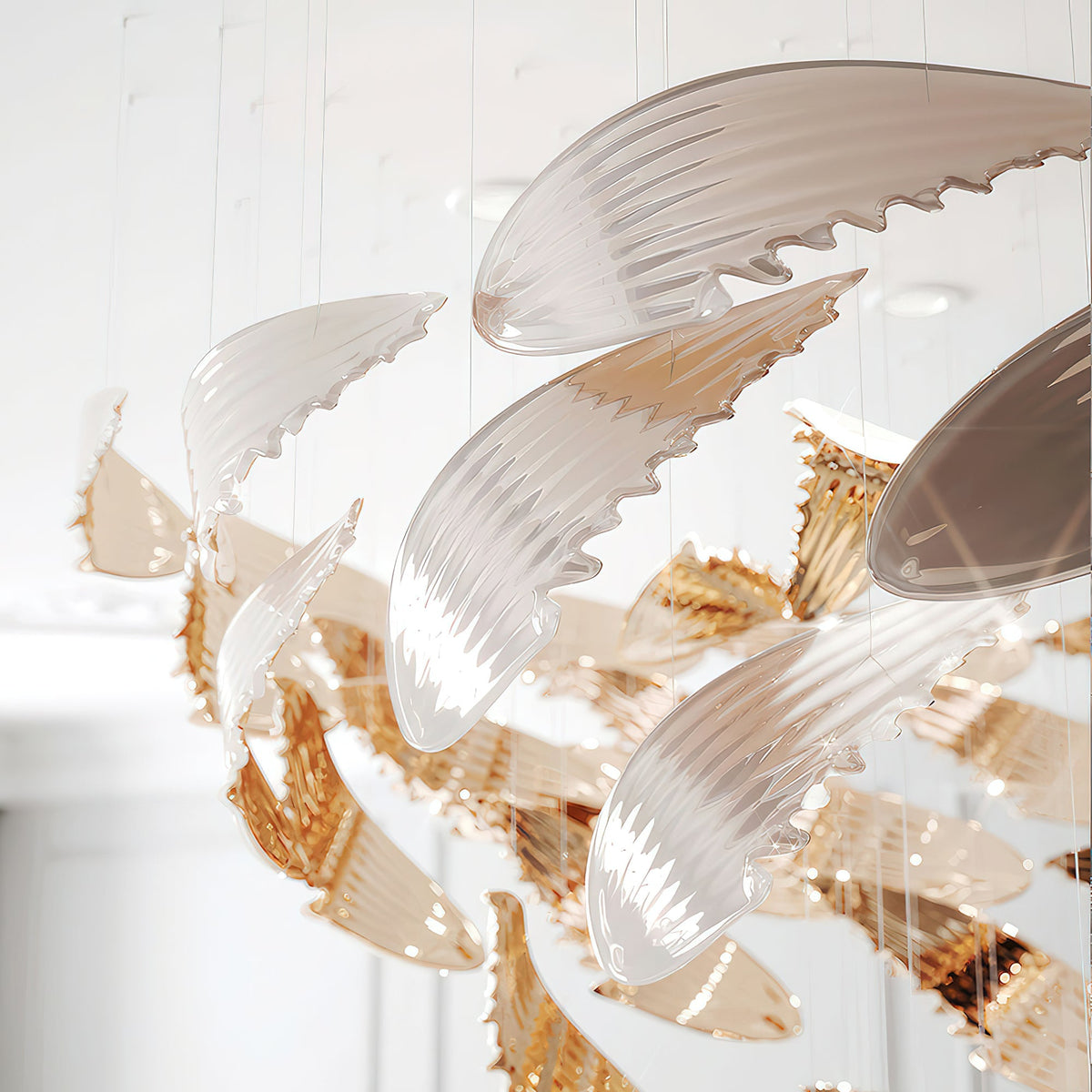 Bennett Meteor Shower Crystal Spiral Chandelier