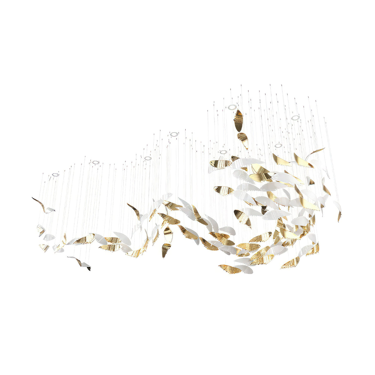 Bennett Meteor Shower Crystal Spiral Chandelier