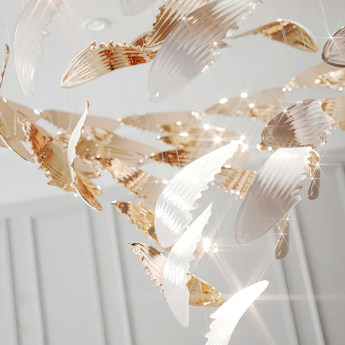 Bennett Meteor Shower Crystal Spiral Chandelier