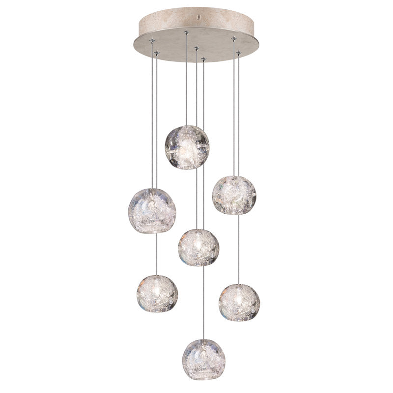 Nature-inspired round crystal Chandelier