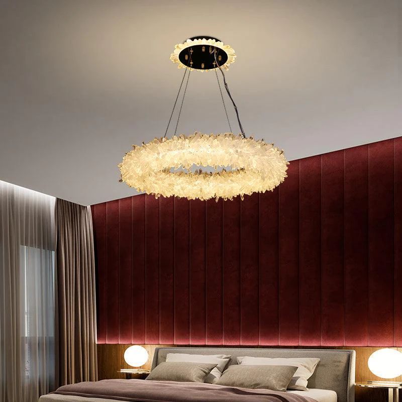 Rosalie Crystal Halo Modern Chandelier