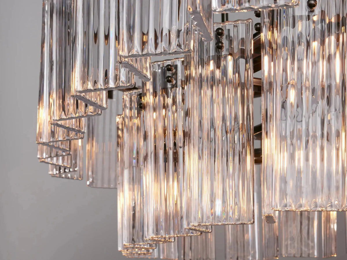 Delsie Oval Art Glass Chandelier 51''63''72''L