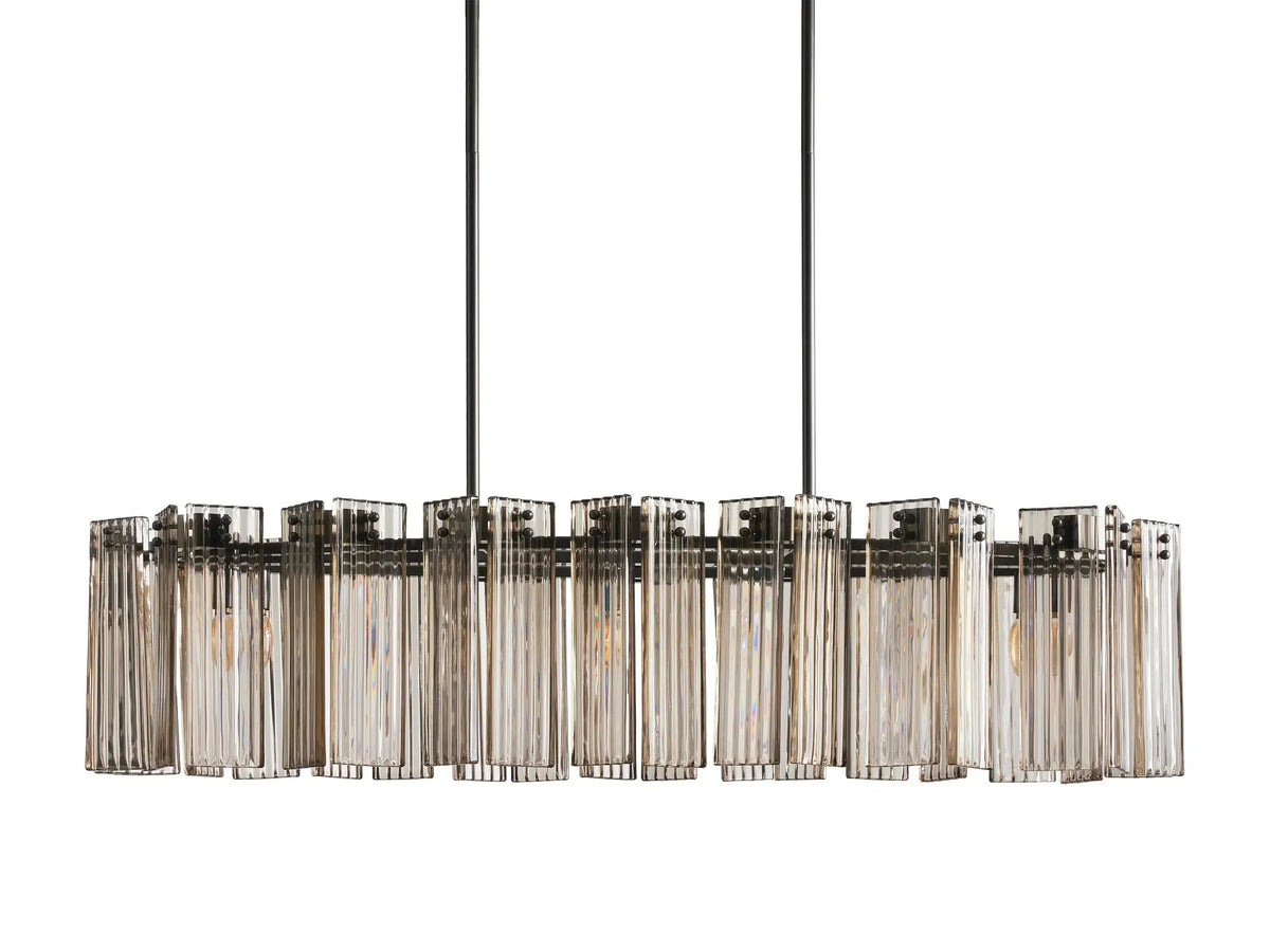 Delsie Oval Art Glass Chandelier 51''63''72''L