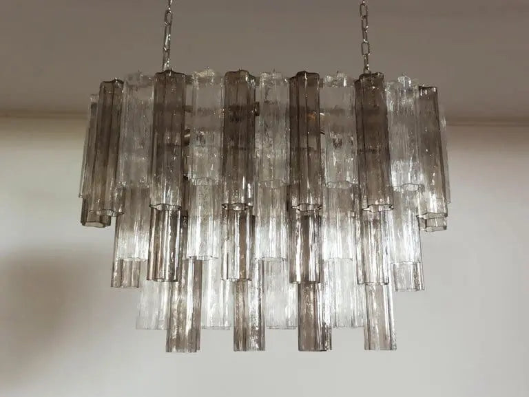 Murano Chandelier – 62 Tubes – Smoked/Transparent