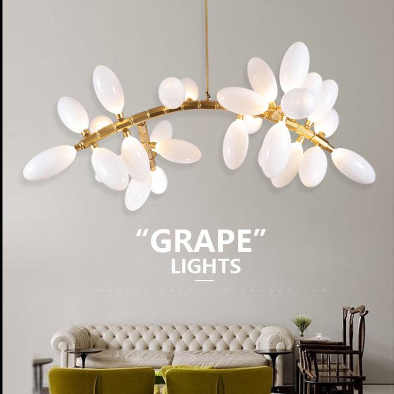Artistic Linear Grape Chandelier 57" L