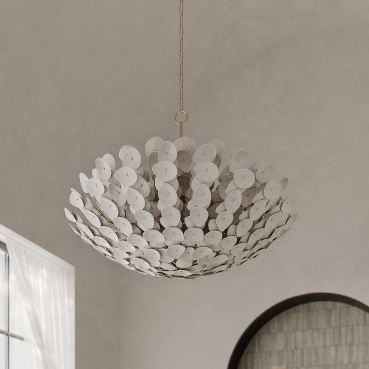 aimi　0612 Aimi 12 Vintage Gold Leaf Chandelier Ceiling Light