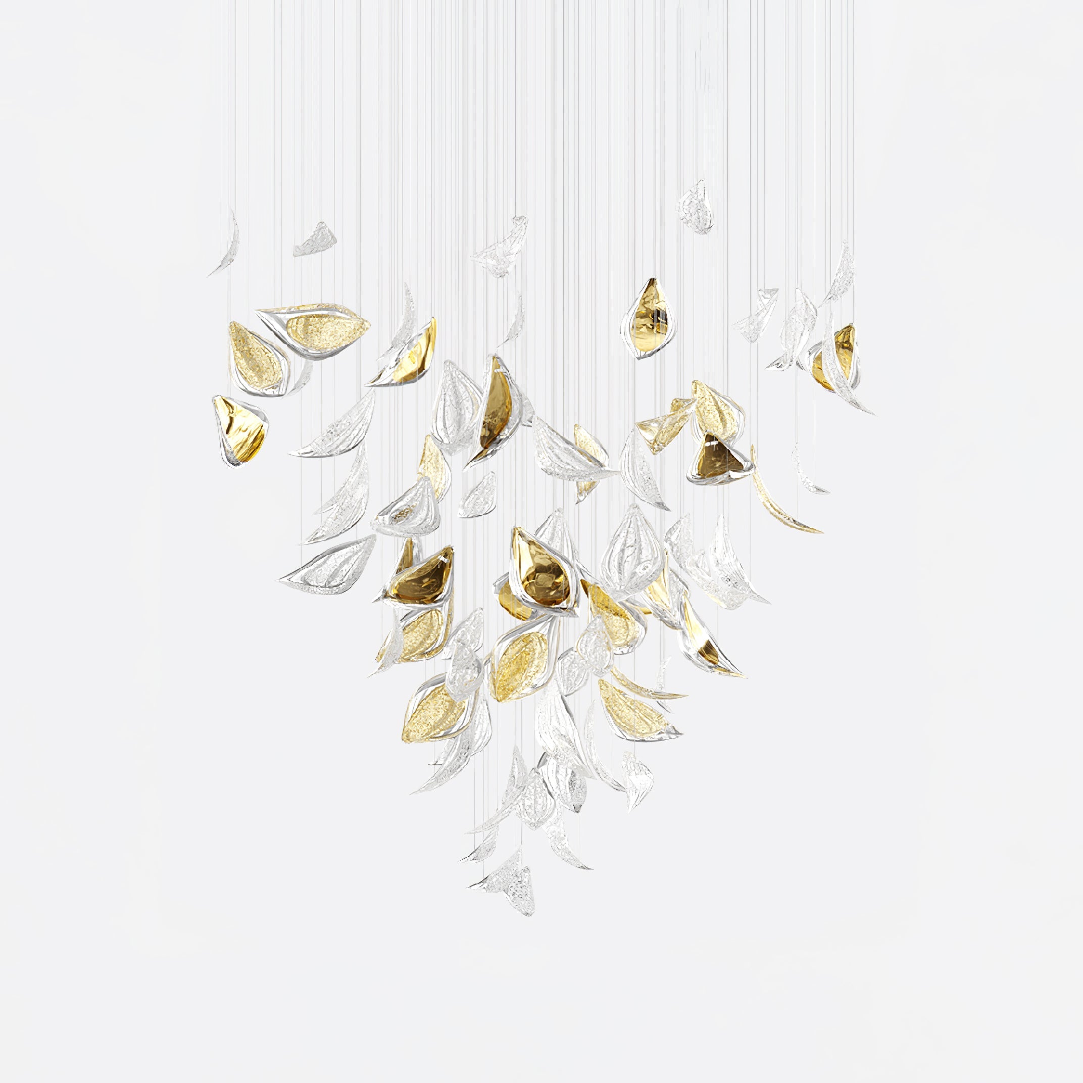 Calliope Modern Floating Leaves Chandelier