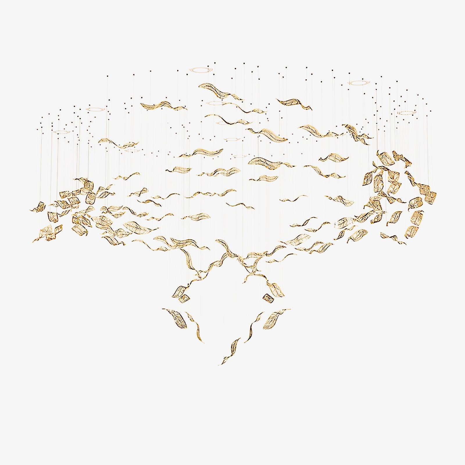 Calliope Modern Fluttering Leaves Chandelier