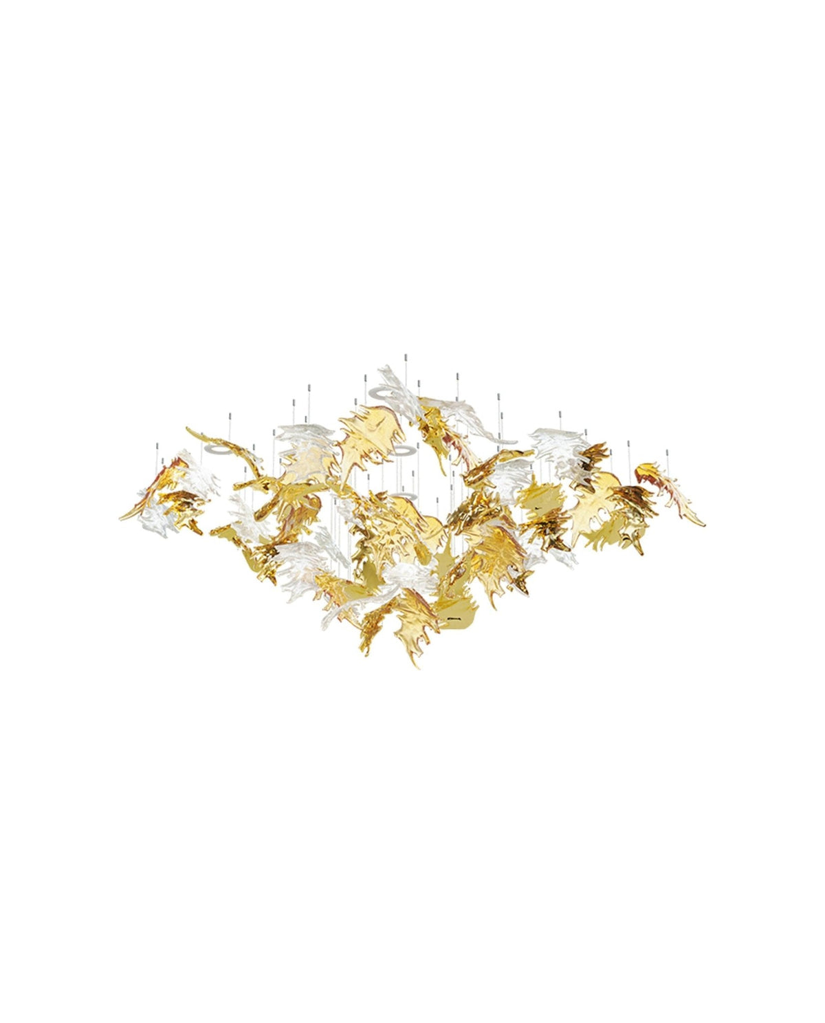 Galaxy Flying Leaves Meteor Shower Crystal Spiral Chandelier