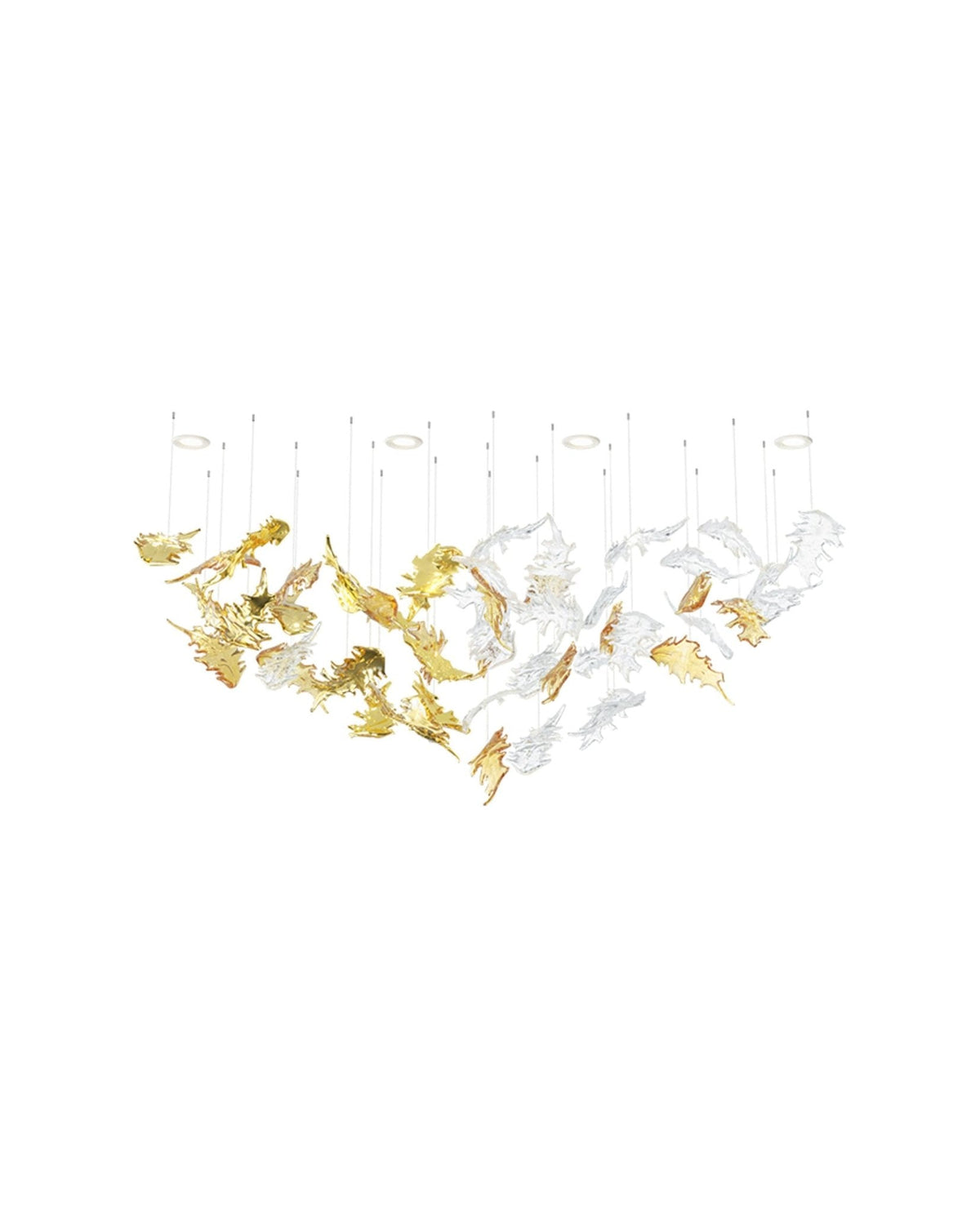 Galaxy Flying Leaves Meteor Shower Crystal Spiral Chandelier