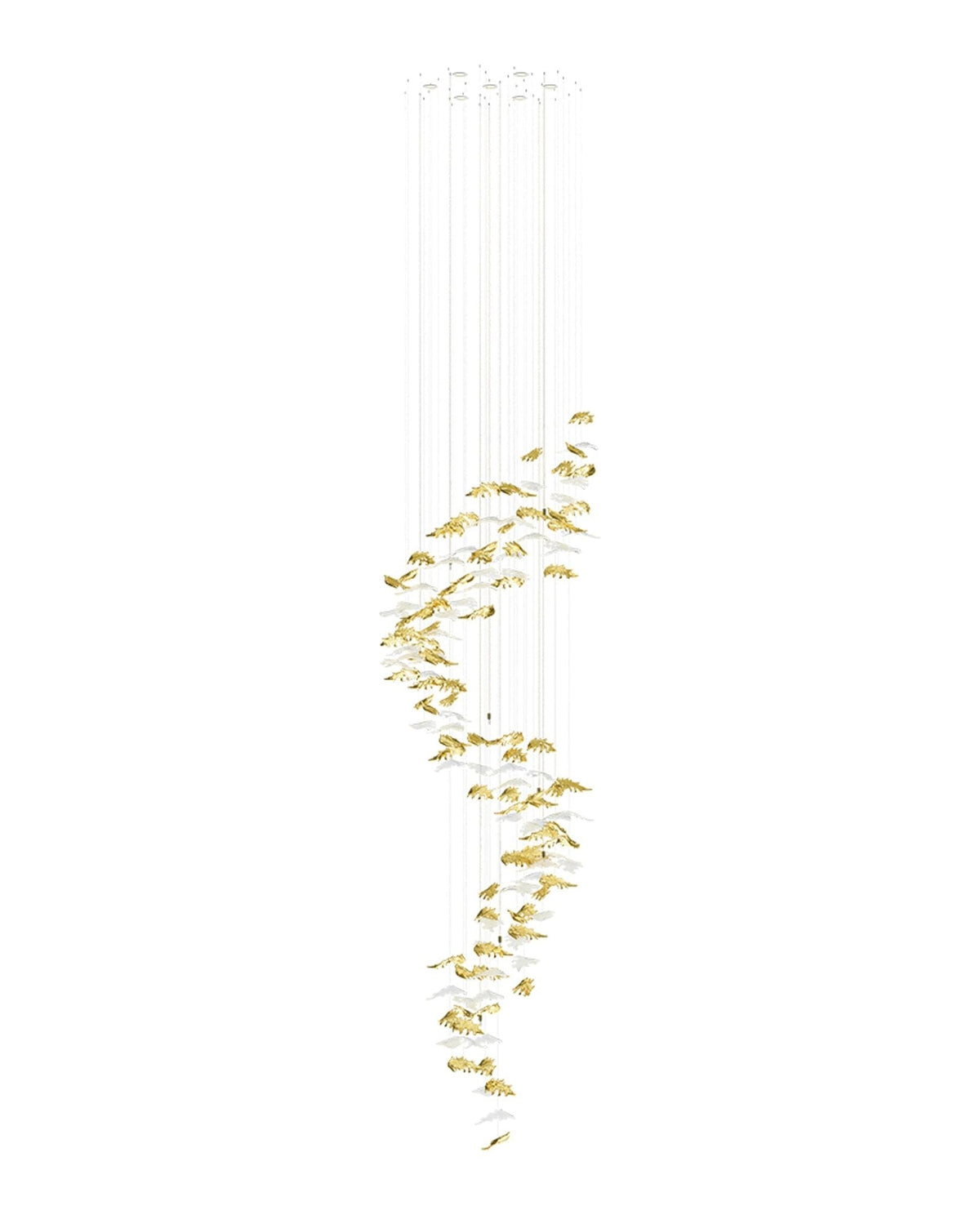 Galaxy Flying Leaves Meteor Shower Crystal Spiral Chandelier