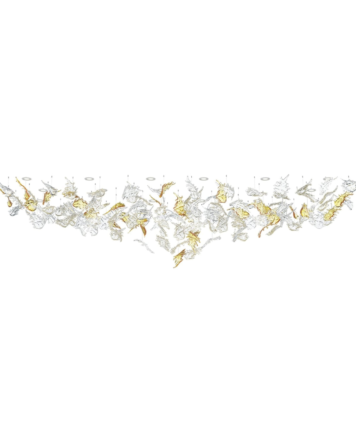 Galaxy Flying Leaves Meteor Shower Crystal Spiral Chandelier