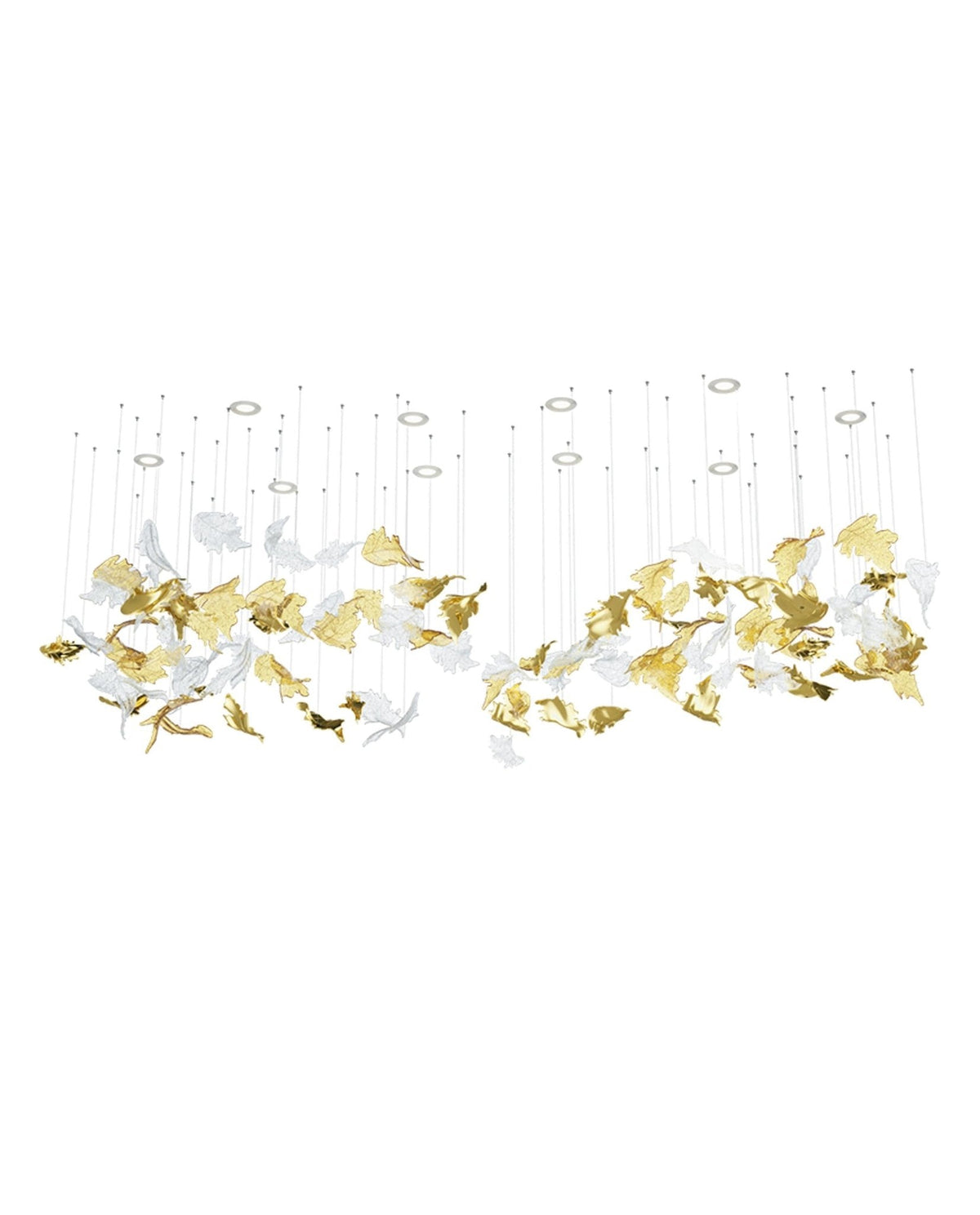 Galaxy Flying Leaves Meteor Shower Crystal Spiral Chandelier