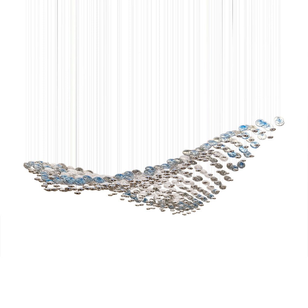 Galaxy Flying Surge Meteor Shower Crystal Spiral LED Chandelier