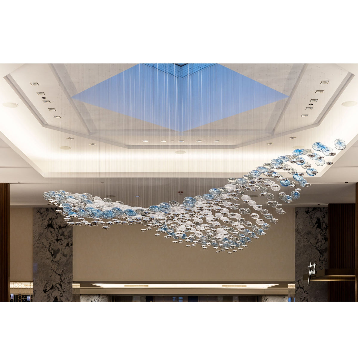 Galaxy Flying Surge Meteor Shower Crystal Spiral LED Chandelier