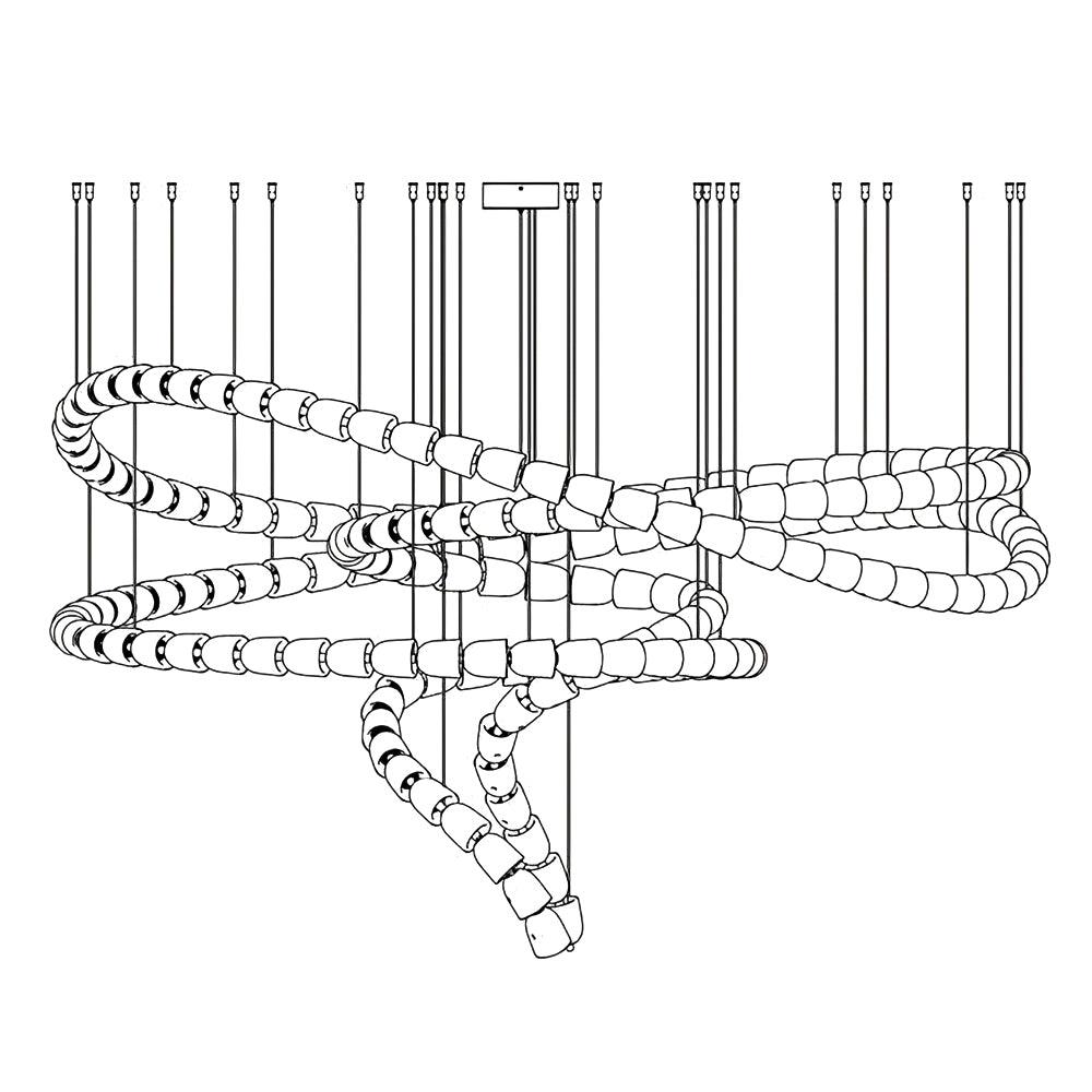 Gabriel Gold Crystal Chandelier