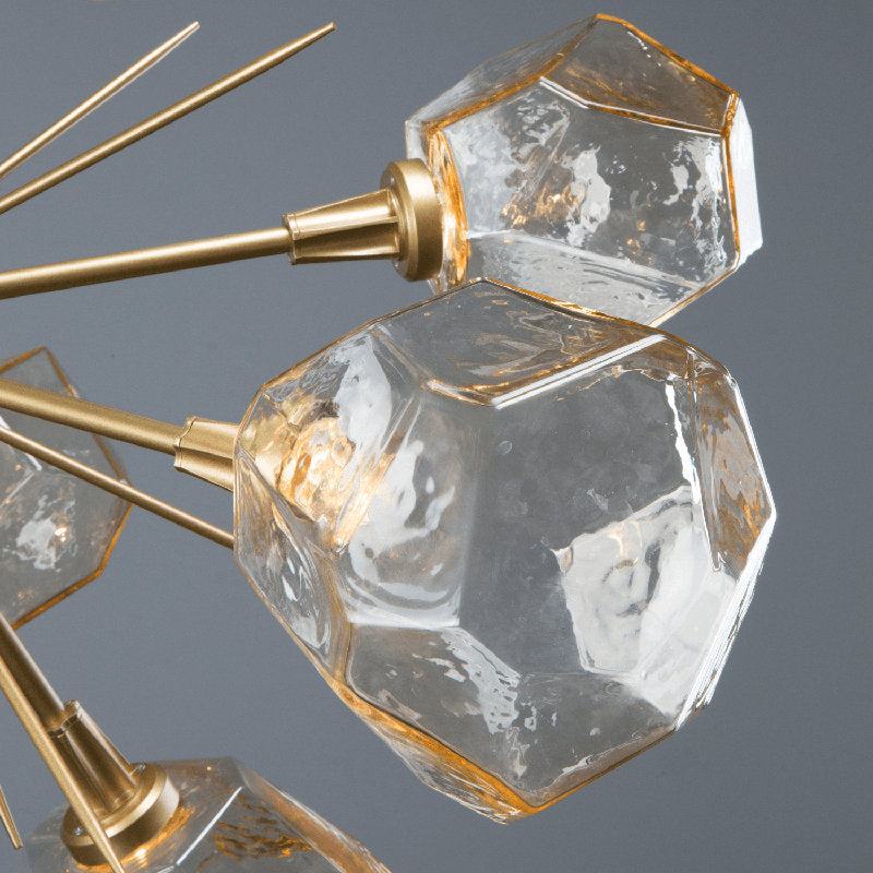 Hammerton Studio Gem Starburst Chandelier - Modern Hand-Forged LED Lighting Fixture