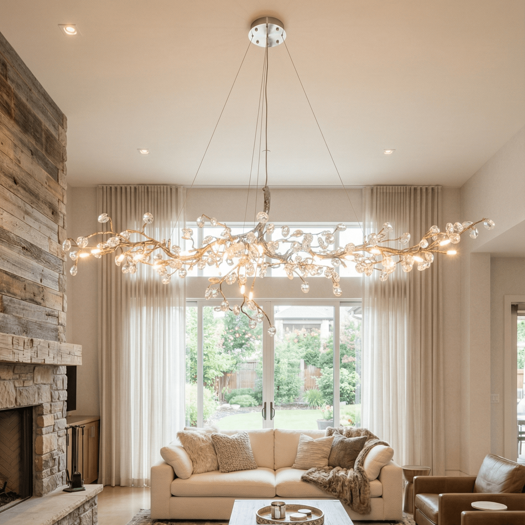 Cherry Blossom Branch Tree Chandelier