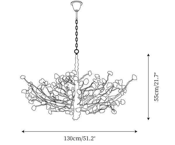 Gemstone Branch Chandelier with Artistic Design for Bedroom or Living Room