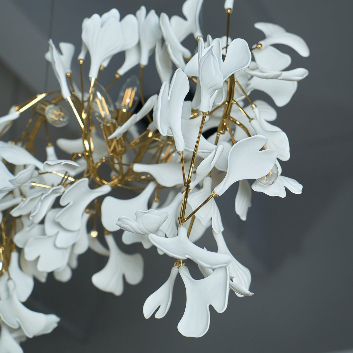 Gingko Ceramic Branch Chandelier C