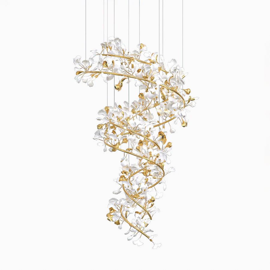 Gingko Ceramic Branch Chandelier Q