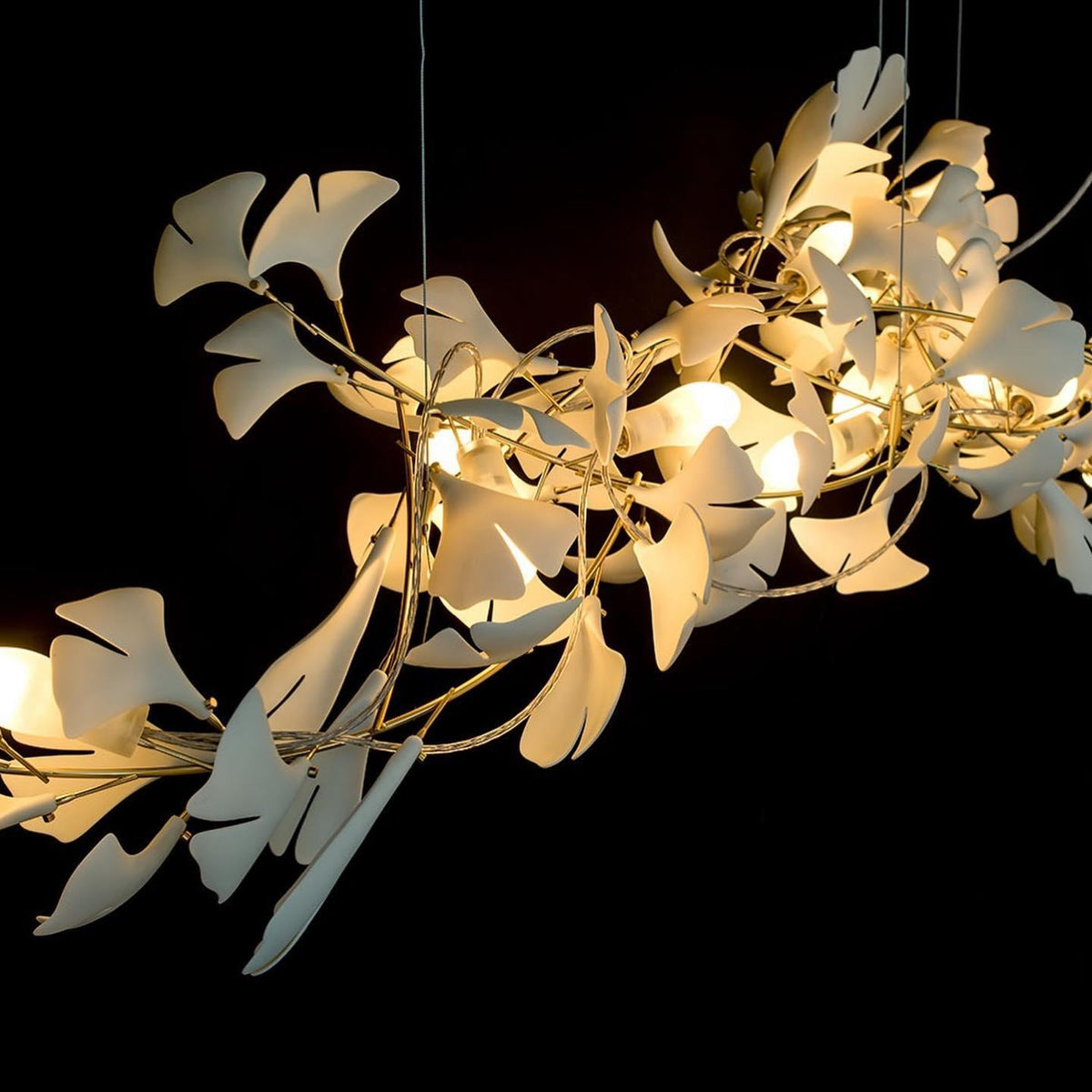 Gingko Ceramic Branch Chandelier C
