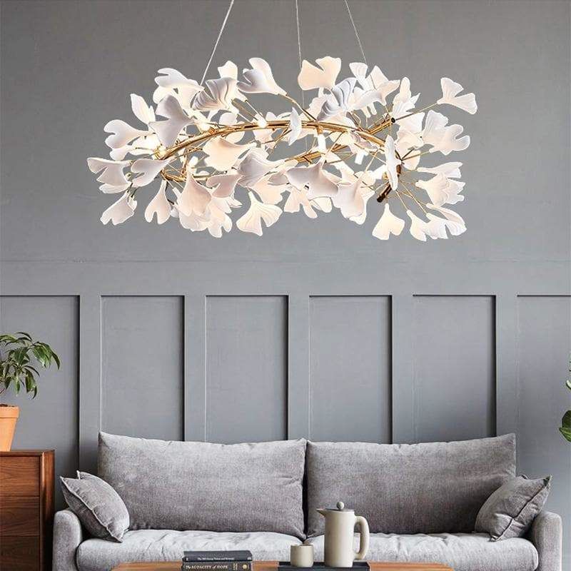 Ginkgo Ceramic Chandelier
