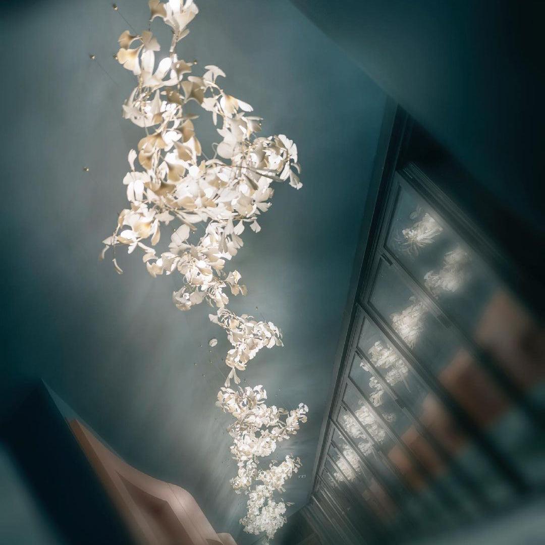 Gingko Ceramic Branch Chandelier E
