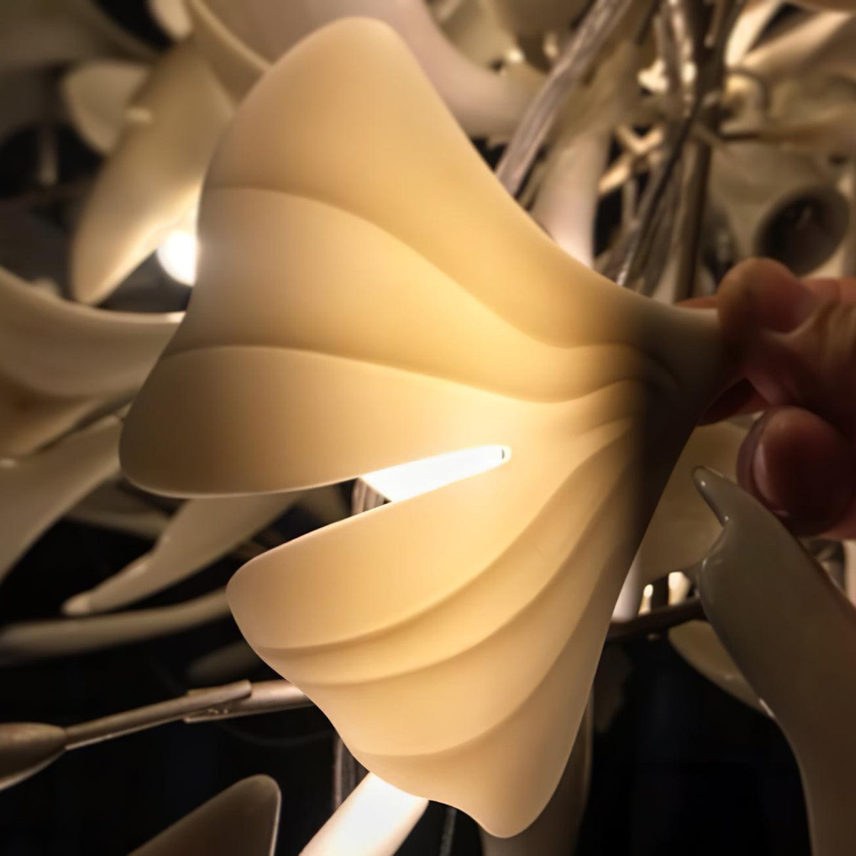 Gingko Ceramic Branch Chandelier E