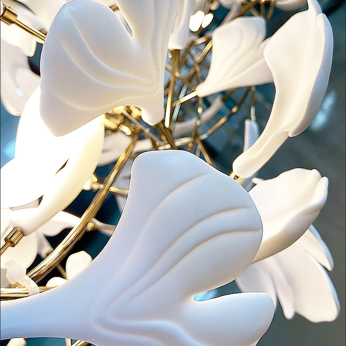 Gingko Ceramic Branch Chandelier E