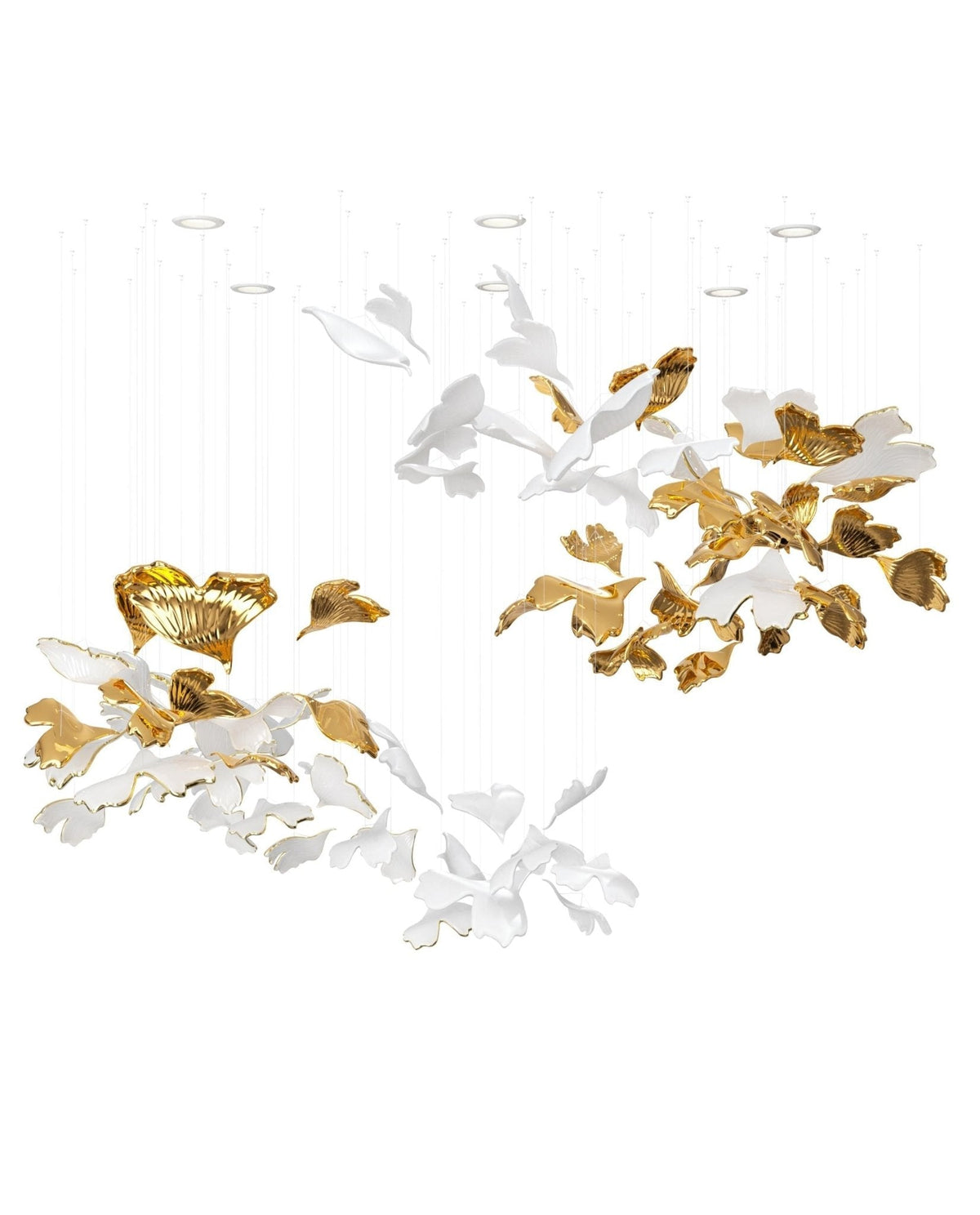 Ginkgo Ceramics Tree Chandelier