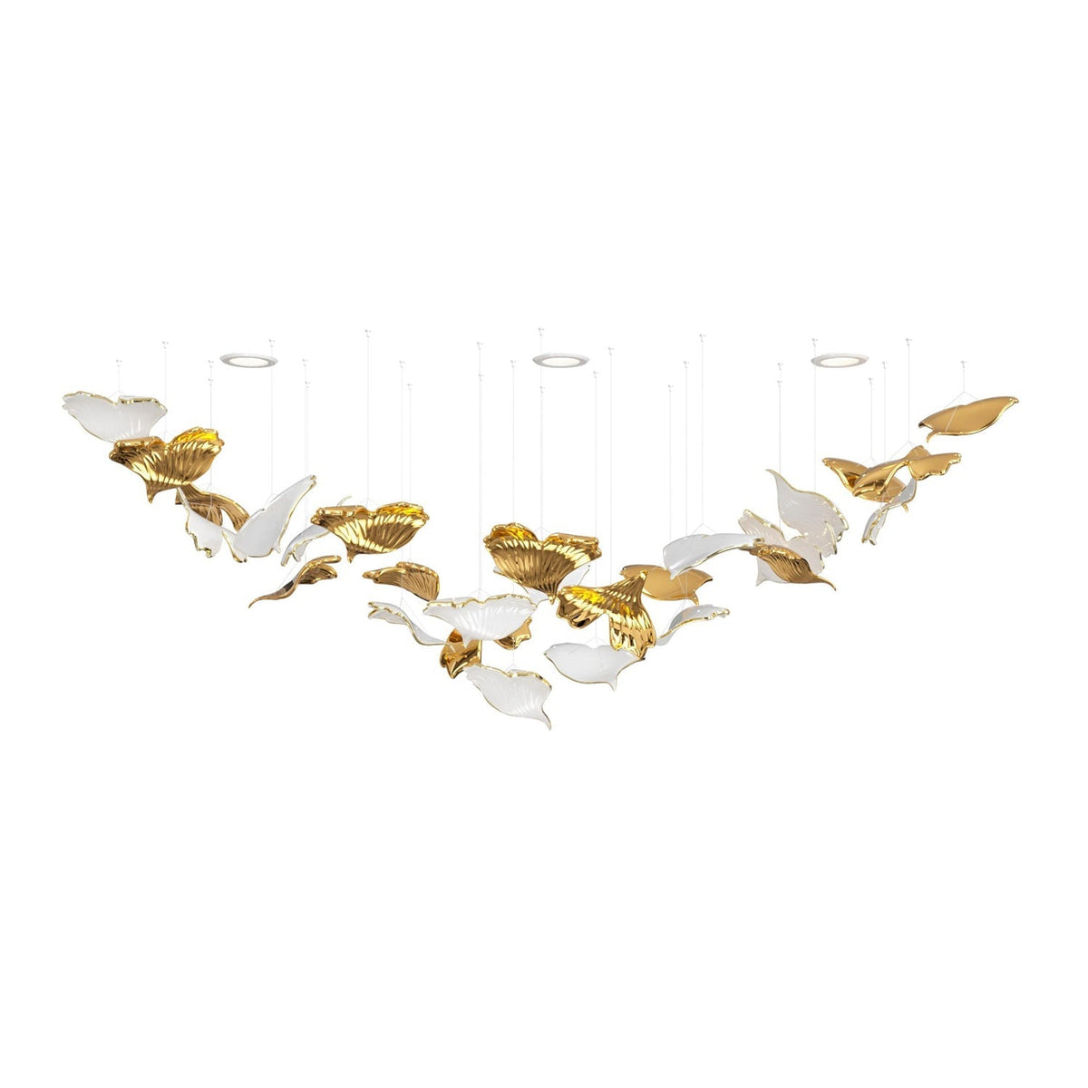 Ginkgo Ceramics Tree Chandelier