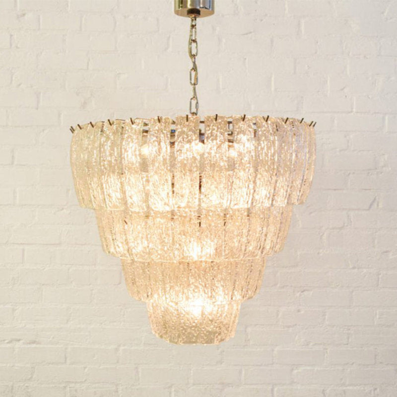 Luxe Light and Home Gloria Chandelier with Brazilian Quartz Rock Crystal Points