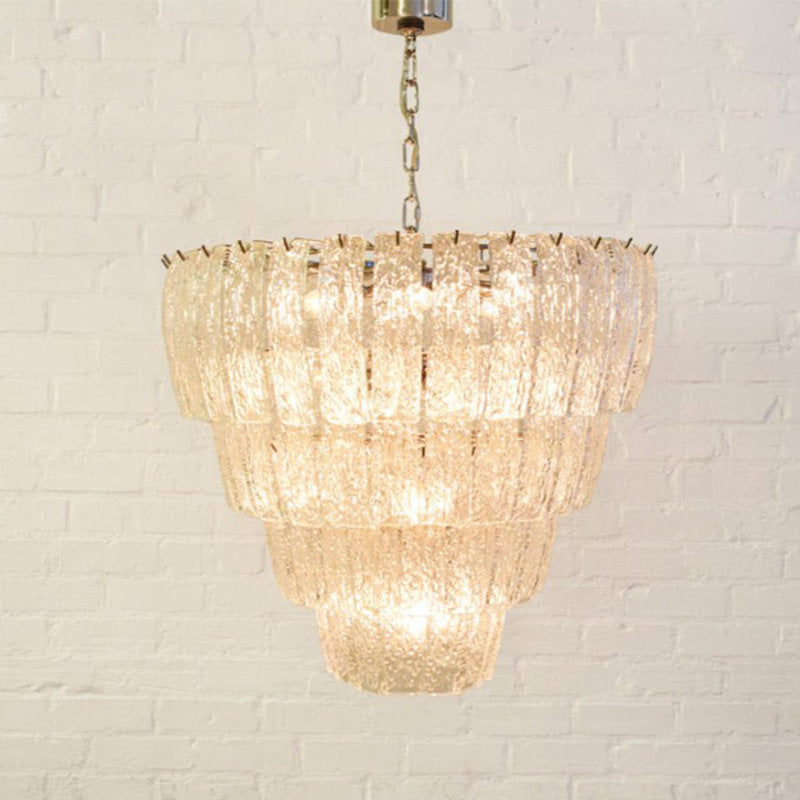 Luxe Light and Home Gloria Chandelier with Brazilian Quartz Rock Crystal Points