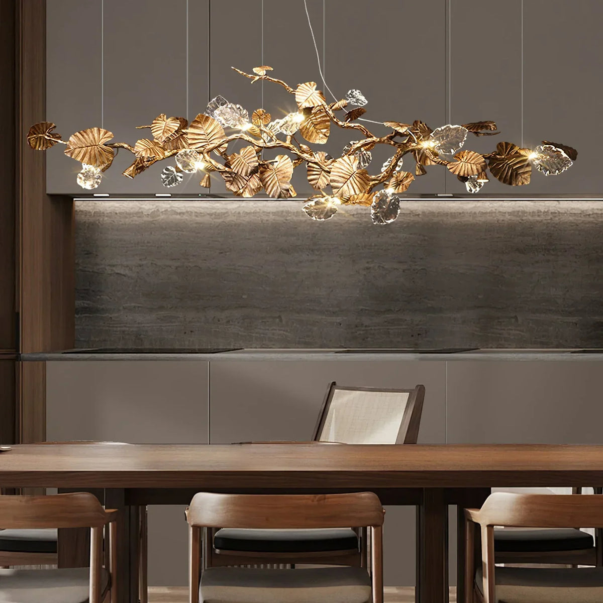 JC Gold Leaf Chandelier