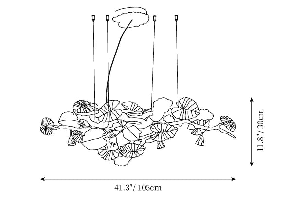 JC Gold Leaf Chandelier