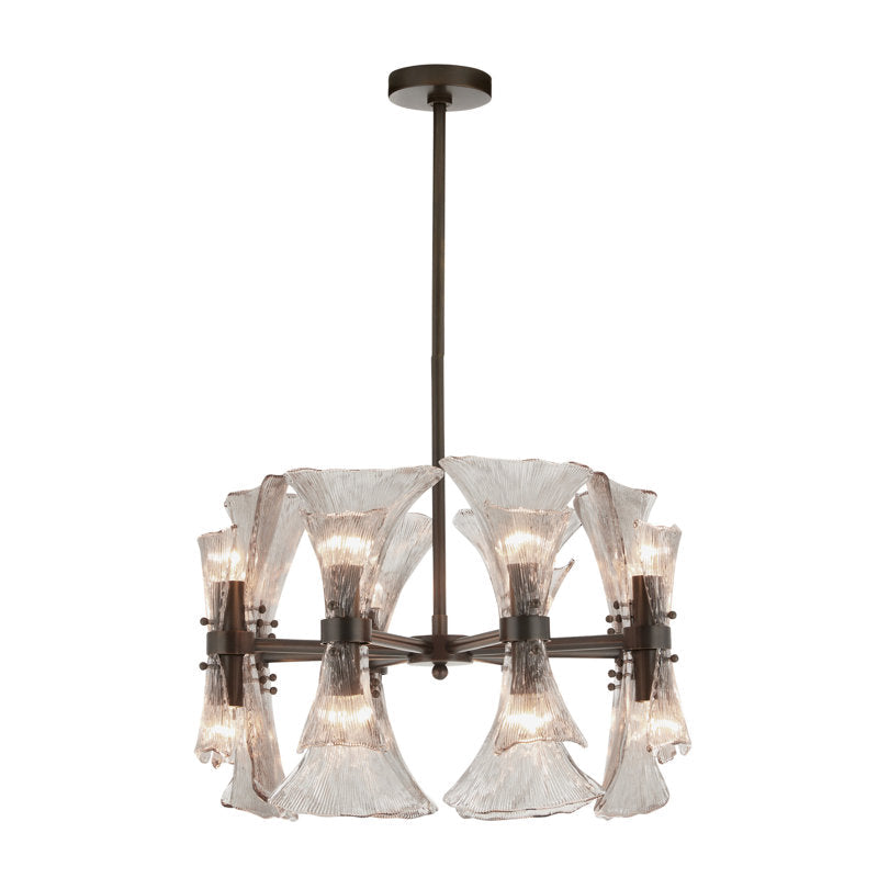 Gwendolyn 16-Light Chandelier with Smoke Glass: Artistic, Modern, and Elegant Lighting